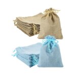 Sachets en jute - 20pcs - 10x14cm - rutilisables - cadeaux fte nol mariage