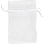 Sachet en organza - non spécifié - 7 x 10 cm - lot de 10 - couleur blanc - mixte Sachet en organza - non spécifié - 7 x 10 cm - lot de 10 - couleur blanc - mixte