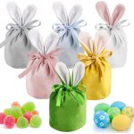 Sachet paques 6 pi�ces lapin de paques sac paques panier paques enfant sachet paques pour chocolat de ...