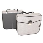 Sacoche arriere velo laterale sporfabric s17 style vintage - fixation crochet - effet cuir gris (lg33xl11xh28) ...