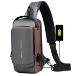 Sacoche bandouliere antivol impermable pour sport voyage homme sac de poitrine avec port de charge usb ...