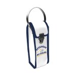 Sacoche boules p�tanque - stc sas - petanque club - simili cuir - blanc - logo s�rigraphi�