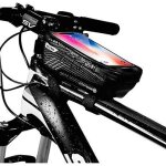 Sacoche de cadre v�lo - ifanze� - �tanche �cran 65 - coque dure antichoc - noir