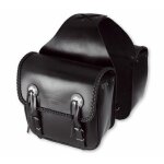 Sacoches cavalieres - cuir vachette - 2 pices - 185 litres - noir - pour moto