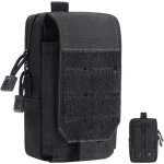 Sacoche ceinture tactique en nylon noir - pochette molle edc pour t�l�phone - id�ale randonn�e cyclisme ...
