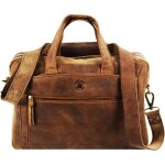 Sacoche en cuir vintage - frederic johns - porte - documents 2 soufflets - marron - bandouli�re - zipp�e ...