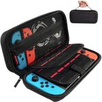 Sacoche dur voyage pochette de protection sac pour nintendo switch - noir
