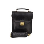Sacoche - hexagona - 111942 - cuir - noir - 22x20x7 cm Sacoche - hexagona - 111942 - cuir - noir - 22x20x7 cm