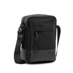 Sacoche homme bandouliere - petite sacoche homme avec sangle r�glable - sac � bandouli�re 312919 noir ...
