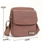 Sacoche homme bandouliere homme en toile sac portés épaule pour loisir voyage ecole - marron Sacoche homme bandouliere homme en toile sac portés épaule pour loisir voyage ecole - marron