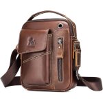 Sacoche homme bandouliere - xjydncg - cuir - vintage - marron