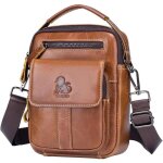 Sacoche homme bandouliere - xjydncg - cuir - vintage - pour le travail bureau usage quotidien - caf�