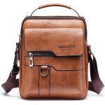 Sacoche homme - xjydncg - sacs � bandouli�re - pu cuir - vintage - marron clair