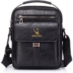 Sacoche homme - xjydncg - sacs � bandouli�re - pu cuir - pour voyage randonn�e et travailler - noir