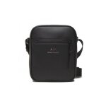 Sacoche - armani exchange - homme - cuir pu - noir - bandoulire rglable