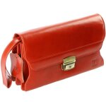 Sacoche / pochette � main homme cuir tk0118 - tk 1979 - camel / orange - cuir italien - a cl� - port� ...