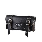 Sacoche selle - monte grappa - imitation cuir vintage noir - quatre saisons - moto