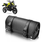 Sacoche de selle moto - universelle - cuir impermable - 2 sangles de montage - grande capacit - accs ...