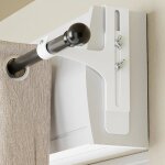 Saffruff lot de 2 supports de tringle � rideaux sans per�age support rideau coffre volet roulant m�tallique ...