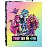 Classeur - safta - monster high - 4 anneaux - confortable - rsistant - noir
