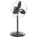 Saguaro - ventilateur sur pied 40cm 40w rtro indus anthracite et chrome