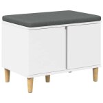 Saison soldes banc dentr�e avec coussin - sarazyj - pour 2 personnes - avec stockage blanc 60x38x46 cm ...