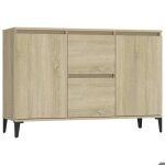 Saison soldes buffet ch�ne sonoma - sarazyj - meuble bas - avec stockage - 102x35x70 cm bois ding�nierie ...