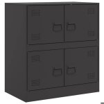Saison soldes buffet noir - sarazyj - meuble bas - avec stockage - 67x39x73 cm acier mm4780