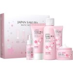 Sakura facial care set women& s beauty set with face wash toner eye contour serum cream 5 coffret cadeau ...