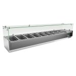 Saladette rfrigre  poser sur table ou comptoir - 9 bacs gn 1 / 3 - vitrine  ingrdients