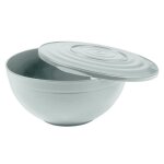 Saladier de cuisine avec couvercle merle 55l bleu givr
