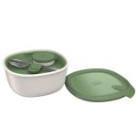 Saladier / lunch box - berghoff - vert - avec couverts - compatible lave - vaisselle - pratique Saladier / lunch box - berghoff - vert - avec couverts - compatible lave - vaisselle - pratique