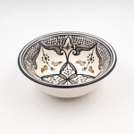 Saladier marocain noir liser� - d 20 cm