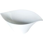Saladier porcelaine blanche 5l feuille - table et passion
