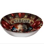 Saladier réutilisable cirque clown terreur 27x9cm rouge bordeaux Saladier réutilisable cirque clown terreur 27x9cm rouge bordeaux