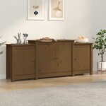 Sale 2026 armoire / cabinet � tiroirs brun - buffet marron miel 164x37x68cm - bois massif de pin pro434644000 ...