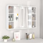 Sale 2026 armoire dangle blanc - armoire � miroir avec led blanc 76x15x55cm pro439742972
