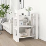 Sale 2026 armoire �tag�re magazine blanc - biblioth�que / s�parateur de pi�ce blanc 80x35x91cm pin solide ...