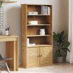 Sale 2026 armoire �tag�re magazine brun - biblioth�que vigo 85x35x170cm - bois massif de pin pro360569990 ...
