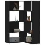 Sale 2026 armoire �tag�re magazine noir - biblioth�que dangle � 4 niveaux noir bois ding�nierie pro757335906 ...