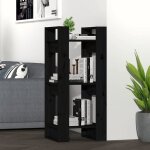 Sale 2026 armoire �tag�re magazine noir - biblioth�que / s�parateur de pi�ce noir 41x35x91cm pin solide ...