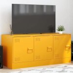 Sale 2026 armoire tv moderne jaune - meuble tv jaune moutarde 99x39x44cm acier pro258111146