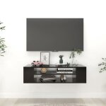 Sale 2026 armoire tv moderne noir - meuble tv suspendu noir 100x30x265cm - bois d?ing�nierie pro285473628 ...