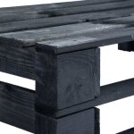 Sale 2026 banc dangle palette de jardin - burke - banquette balcon - bois noir bb602