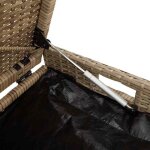 Sale 2026@ banc de rangement ext�rieur coussin beige 100 cm r�sine tress�e - banquette de balcon @7264 ...