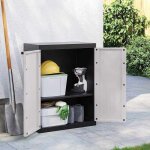 Sale 2026 buffet bahut gris - armoire de rangement dext�rieur gris et noir 65x37x85cm pp pro179554774 ...