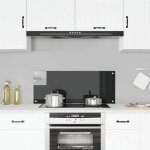 Sale 2026 buffet moderne noir - dosseret de cuisine noir 100x40cm verre tremp� pro355502116