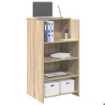 Sale 2026 bureau moderne compact brun - bureau de r�ception ch�ne sonoma 55x50x1035cm - bois ding�nierie ...