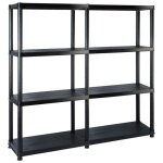 Sale 2026 �tag�re industrielle noir - �tag�re de rangement � 4 niveaux noir 122x305x130cm plastique pro3205119 ...