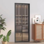 Sale 2026 portes dentr�e noir - porte int�rieure 83x2015cm noir verre esg et aluminium pro742062807